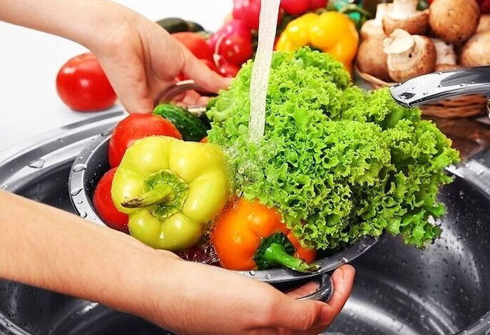 wash vegetables and herbs to avoid parasitic infections