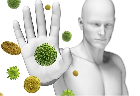 Weak immunity due to parasites
