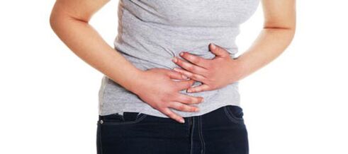 stomach ache due to parasites