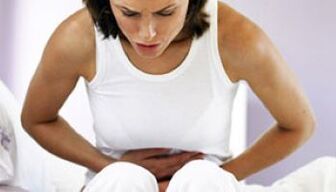 women with abdominal pain caused by parasites